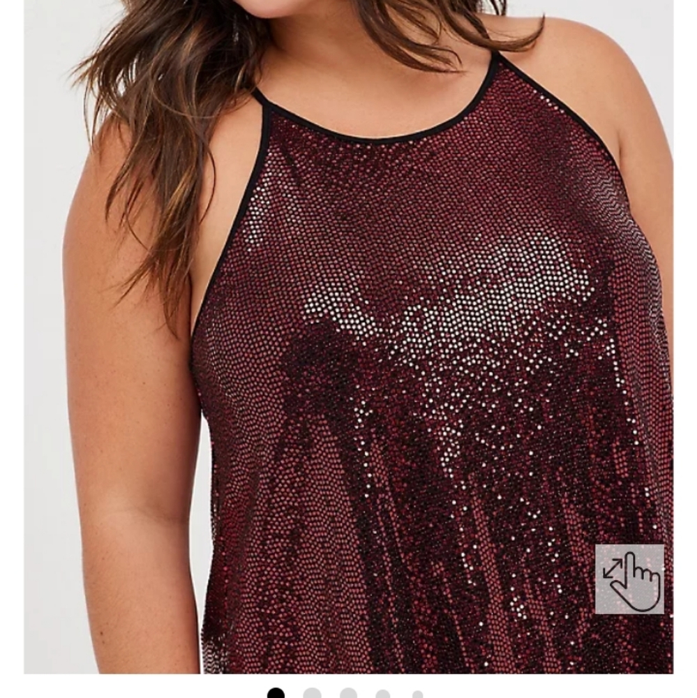 RED sequin top from Torrid's